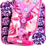 diamond flower lock screen android application logo